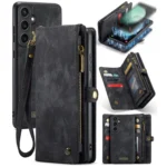 CaseMe 008 Multifunctional Zipper Wallet Leather Phone Case with Lanyard, For Samsung Galaxy S23 FE