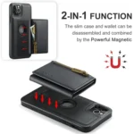DG.MING M5 Series Zip RFID Multi Card Detachable Leather Phone Case, For iPhone 11 Pro Max - Image 5