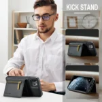 DG.MING M5 Series Zip RFID Multi Card Detachable Leather Phone Case, For iPhone 11 Pro Max - Image 8