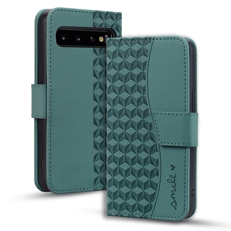 Diamond Buckle Leather Phone Case with Lanyard, For Samsung Galaxy S10