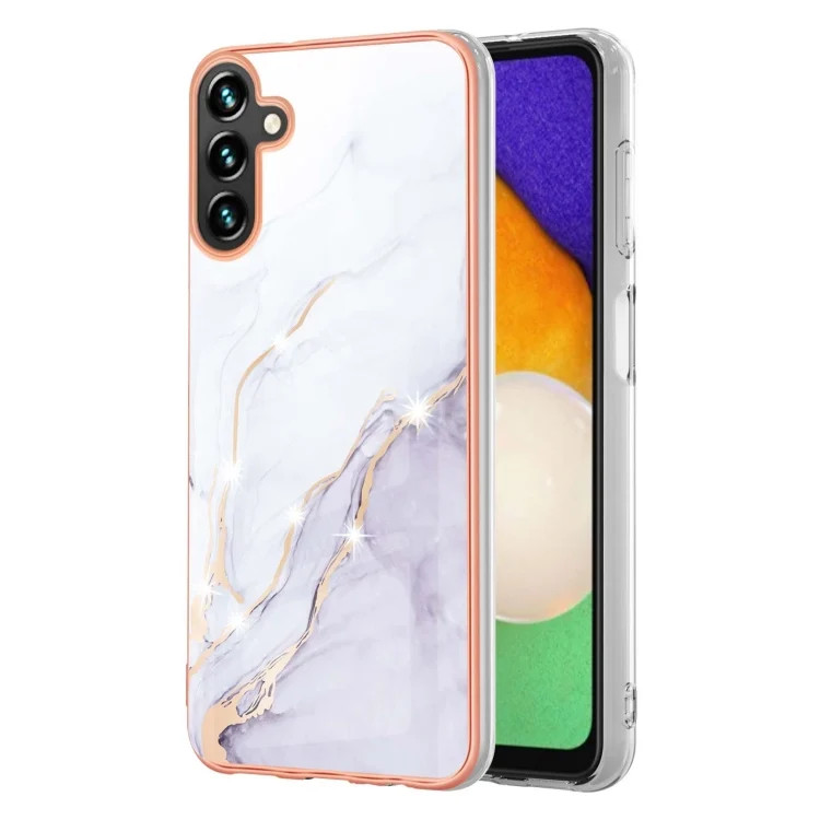 Electroplating Marble Dual-side IMD Phone Case, For Samsung Galaxy A55 5G, For Samsung Galaxy A35 5G, For Samsung Galaxy S24 Ultra 5G