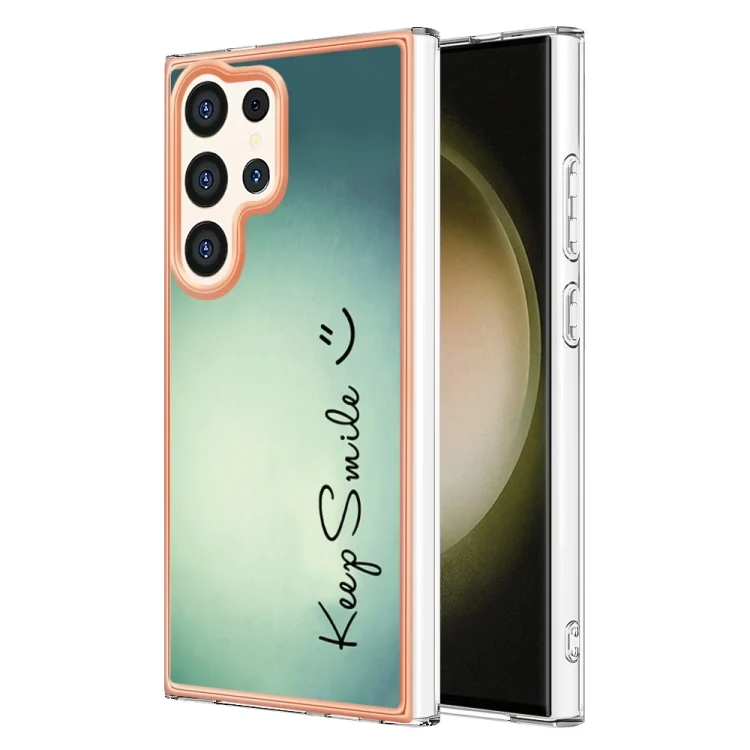 Electroplating Marble Dual-side IMD Phone Case, For Samsung Galaxy S24 Ultra 5G, For Samsung Galaxy A15 5G