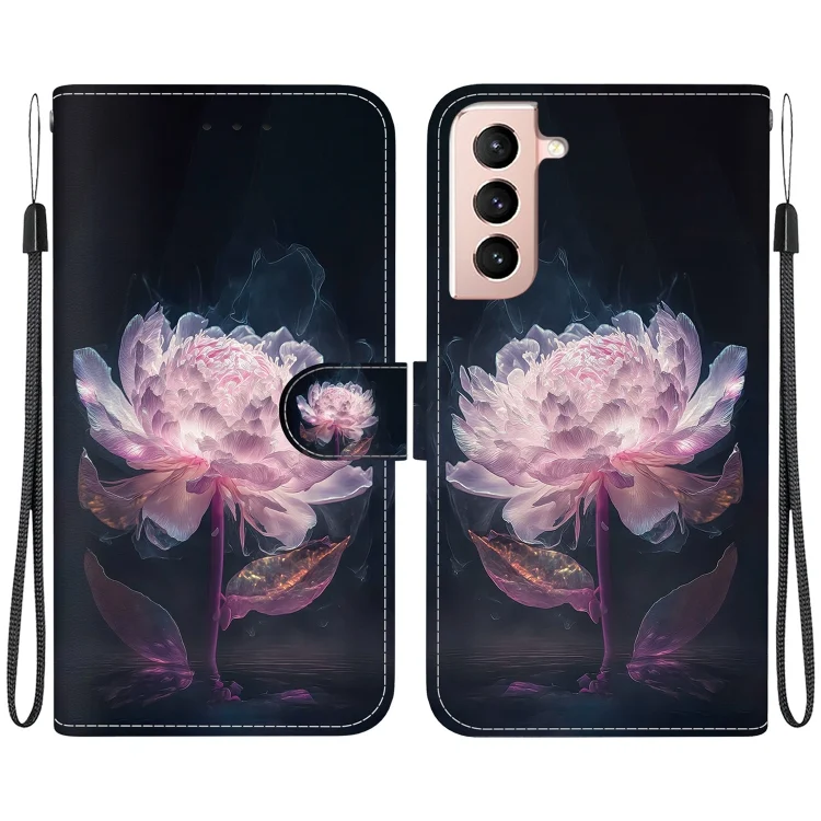 Crystal Texture Colored Drawing Leather Phone Case, For Samsung Galaxy S21+ 5G