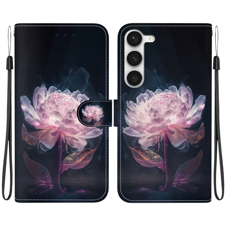 Crystal Texture Colored Drawing Leather Phone Case, For Samsung Galaxy S23 5G