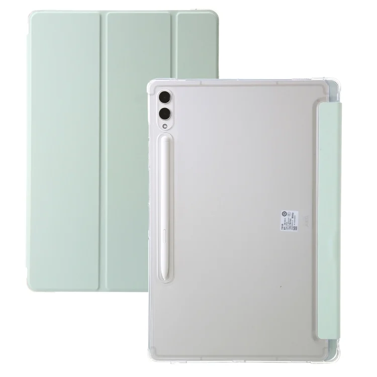 3-Fold Clear Acrylic Leather Tablet Case, For Samsung Galaxy Tab S9+