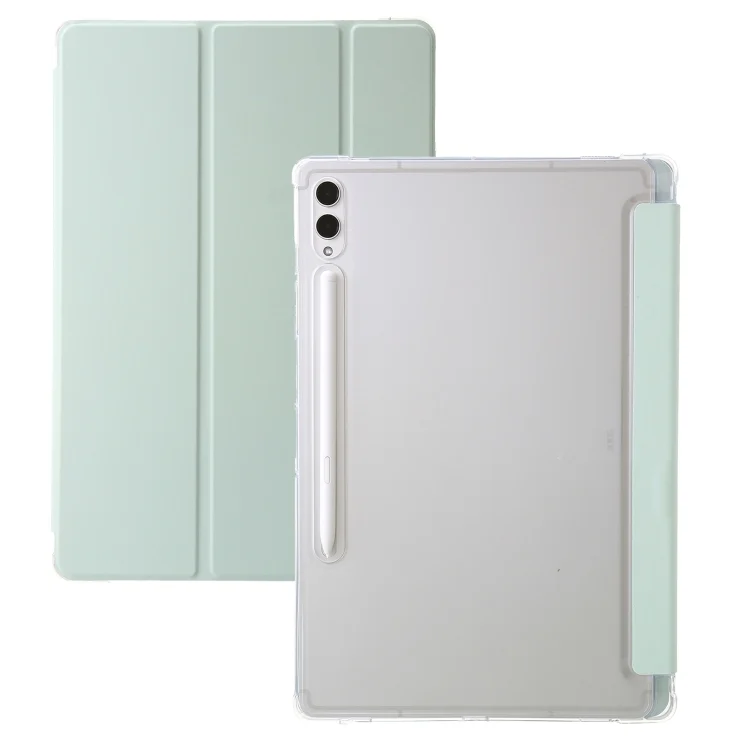 EDA005853306A.webp 3-Fold Clear Acrylic Leather Tablet Case, For Samsung Galaxy Tab S10 Ultra, For Samsung Galaxy Tab A9+ - Image 1