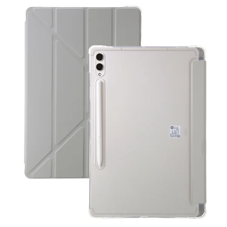 Clear Acrylic Deformation Leather Tablet Case, For Samsung Galaxy Tab S9