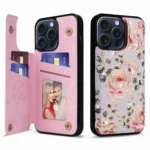 Printed Double Buckle RFID Anti-theft Phone Case, For iPhone 15 Pro Max, For iPhone 15 Pro, For iPhone 15 Plus, For iPhone 15, For iPhone 14 Plus