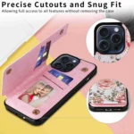 Printed Double Buckle RFID Anti-theft Phone Case, For iPhone 15 Pro Max, For iPhone 15 Pro, For iPhone 15 Plus, For iPhone 15, For iPhone 14 Plus - Image 4