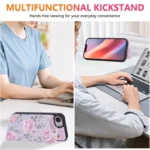 Printed Double Buckle RFID Anti-theft Phone Case, For iPhone 16e, For iPhone 16 Pro Max, For iPhone 16 Pro, For iPhone 16 Plus, For iPhone 16 - Image 4