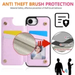 Printed Double Buckle RFID Anti-theft Phone Case, For iPhone 16e, For iPhone 16 Pro Max, For iPhone 16 Pro, For iPhone 16 Plus, For iPhone 16 - Image 6