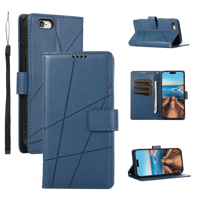 PU Genuine Leather Texture Embossed Line Phone Case, For iPhone 6s Plus / 6 Plus, For iPhone 6s / 6
