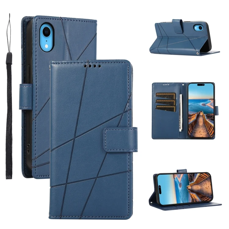 PU Genuine Leather Texture Embossed Line Phone Case, For iPhone XR, For iPhone XS Max, For iPhone 8 Plus / 7 Plus