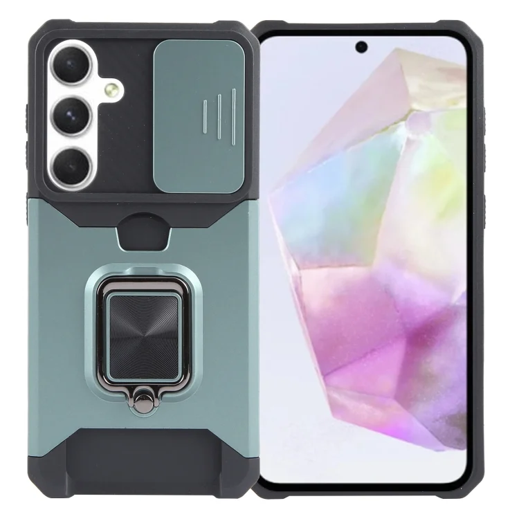 Camera Shield Card Slot PC+TPU Phone Case, For Samsung Galaxy A35, For Samsung Galaxy S24 5G