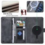 ViLi GV Series MagSafe Magnetic Zipper Leather Phone Case, For Samsung Galaxy S23 FE 5G - Image 4