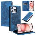 Totem Embossed Magnetic Leather Phone Case, For iPhone 15 Pro, For iPhone 15 Plus, For iPhone 15