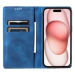 Totem Embossed Magnetic Leather Phone Case, For iPhone 15 Pro, For iPhone 15 Plus, For iPhone 15 - Image 4