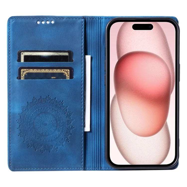 EDA005960007A_3.webp Totem Embossed Magnetic Leather Phone Case, For iPhone 14 Plus, For iPhone 14, For iPhone 14 Pro - Image 4