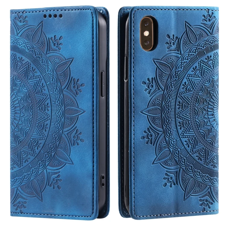 Totem Embossed Magnetic Leather Phone Case, For iPhone XS / S, For iPhone XR, For iPhone XS Max
