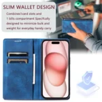 Totem Embossed Magnetic Leather Phone Case, For iPhone 16 Plus, For iPhone 16, For iPhone 15 Pro Max - Image 5
