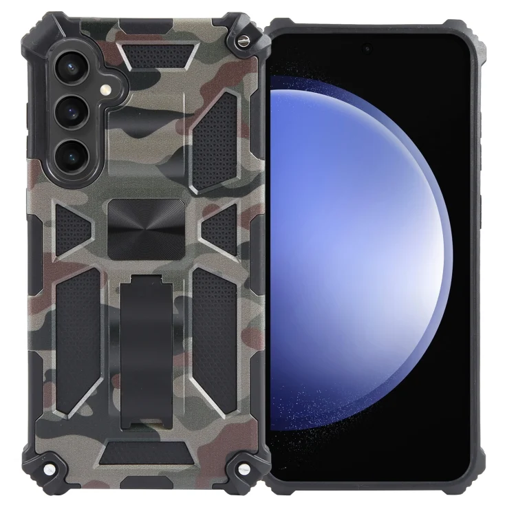 Camouflage Armor Kickstand TPU + PC Magnetic Phone Case, For Samsung Galaxy S24 5G, For Samsung Galaxy A15, For Samsung Galaxy A05, For Samsung Galaxy A05s