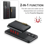 DG.MING M5 Series Zip RFID Multi Card Detachable Leather Phone Case, For Samsung Galaxy S25 Edge 5G, For Samsung Galaxy S25 Ultra 5G, For Samsung Galaxy S24 FE 5G, For Samsung Galaxy S24 Ultra 5G - Image 7