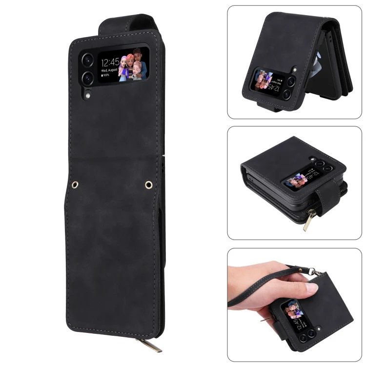 Multifunctional Frosted Zipper Wallet Leather Phone Case, For Samsung Galaxy Z Flip4, For Samsung Galaxy S22 Ultra 5G, For Samsung Galaxy Z Flip3 5G, For Samsung Galaxy Z Fold3 5G