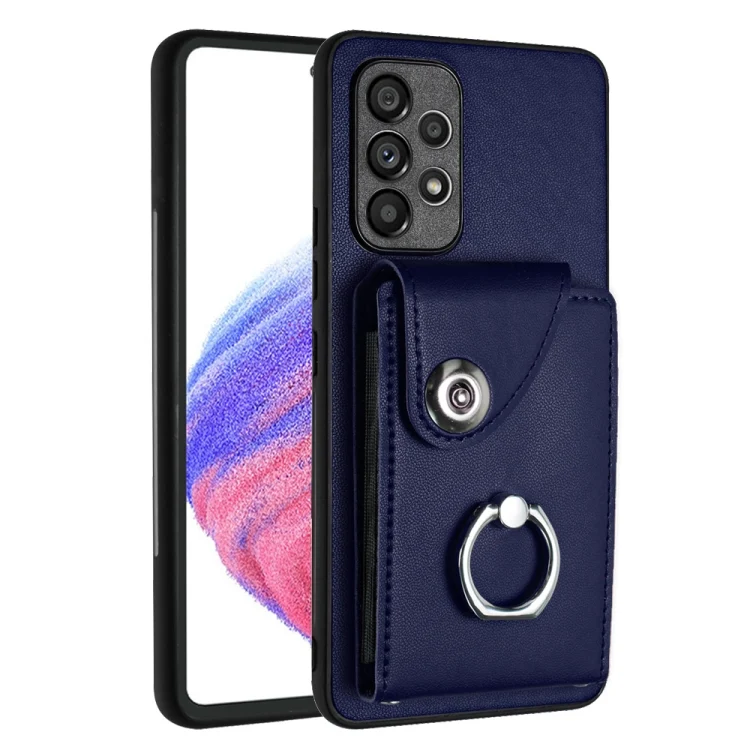 Organ Card Bag Ring Holder PU Phone Case, For Samsung Galaxy A52 5G, For Samsung Galaxy A12