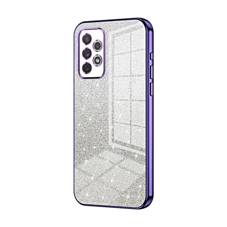 Gradient Glitter Powder Electroplated Phone Case, For Samsung Galaxy A72 4G / 5G, For Samsung Galaxy A52 5G