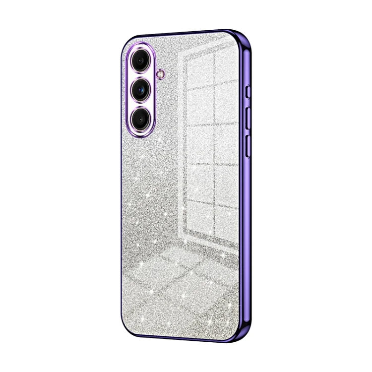 Gradient Glitter Powder Electroplated Phone Case, For Samsung Galaxy C55, For Samsung Galaxy S24 Ultra 5G