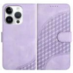 YX0060 Elephant Head Embossed Phone Leather Case with Lanyard, For iPhone 15 Pro, For iPhone 15 Plus