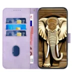 YX0060 Elephant Head Embossed Phone Leather Case with Lanyard, For iPhone 16 Pro, For iPhone 16 Plus - Image 3