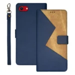 idewei Two-color Splicing Leather Phone Case, For iPhone 16e, For iPhone 15 Pro Max