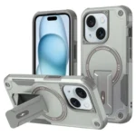 Armor Magsafe Holder PC Hybrid TPU Phone Case, For iPhone 15, For iPhone 14 Plus, For iPhone 14, For iPhone 14 Pro