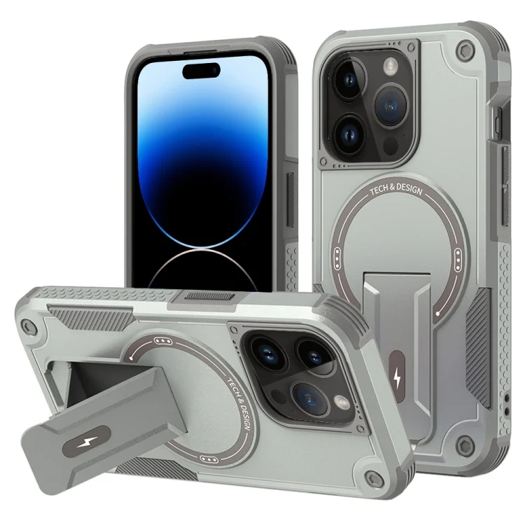 Armor Magsafe Holder PC Hybrid TPU Phone Case, For iPhone 14 Pro Max, For iPhone 13 Pro Max, For iPhone 13 Pro, For iPhone 13