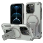 Armor Magsafe Holder PC Hybrid TPU Phone Case, For iPhone 12 Pro Max