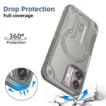 Armor Magsafe Holder PC Hybrid TPU Phone Case, For iPhone 16, For iPhone 15 Pro Max, For iPhone 15 Pro, For iPhone 15 Plus - Image 2