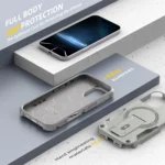 Armor Magsafe Holder PC Hybrid TPU Phone Case, For iPhone 16, For iPhone 15 Pro Max, For iPhone 15 Pro, For iPhone 15 Plus - Image 6