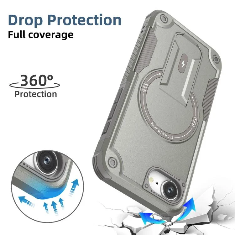 EDA006057117A_2.webp Armor Magsafe Holder PC Hybrid TPU Phone Case, For iPhone 16e, For iPhone 16 Pro Max, For iPhone 16 Pro, For iPhone 16 Plus - Image 3