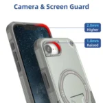 Armor Magsafe Holder PC Hybrid TPU Phone Case, For iPhone 16e, For iPhone 16 Pro Max, For iPhone 16 Pro, For iPhone 16 Plus - Image 4