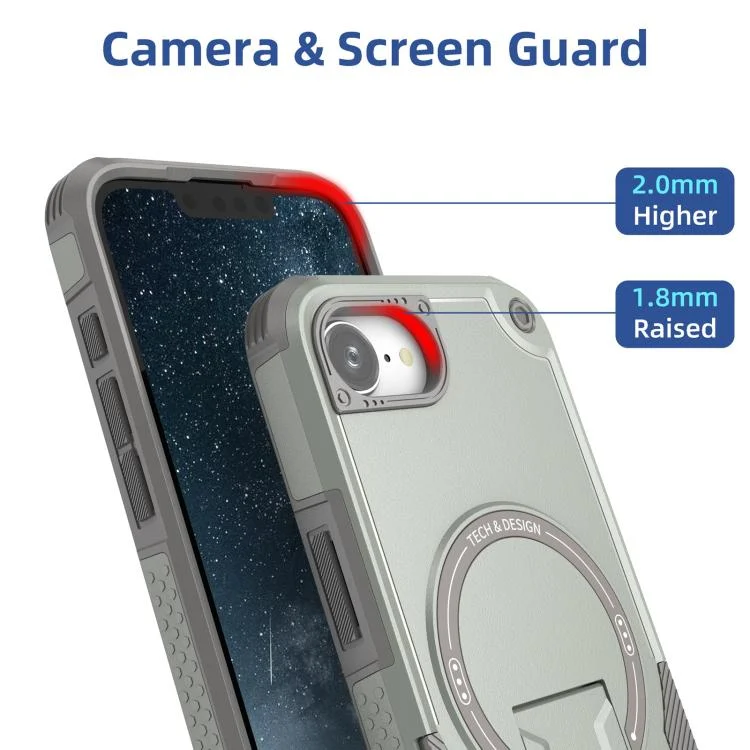 EDA006057117A_3.webp Armor Magsafe Holder PC Hybrid TPU Phone Case, For iPhone 16e, For iPhone 16 Pro Max, For iPhone 16 Pro, For iPhone 16 Plus - Image 4