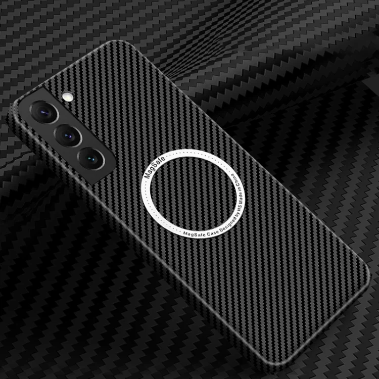 Carbon Fiber Texture MagSafe Magnetic Phone Case, For Samsung Galaxy S24+ 5G, For Samsung Galaxy S24 5G
