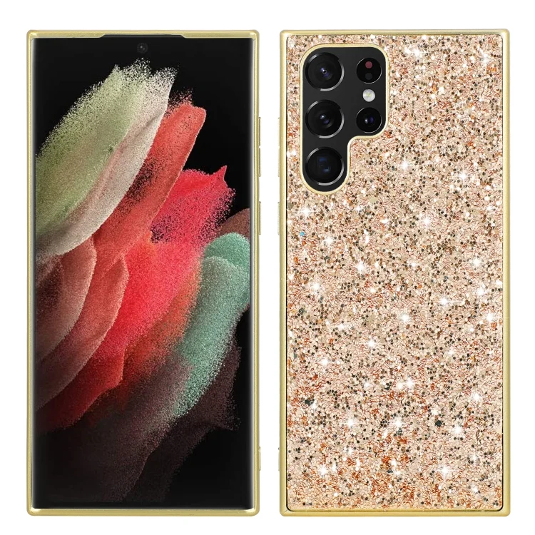 Glitter Powder TPU Phone Case, For Samsung Galaxy S24 Ultra 5G, For Samsung Galaxy S24+ 5G, For Samsung Galaxy S24 5G