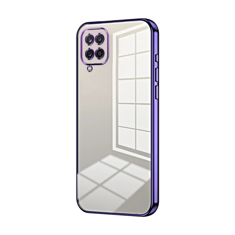 Transparent Plating Fine Hole Phone Case, For Samsung Galaxy A12 4G / 5G, For Samsung Galaxy A13 5G / A04s