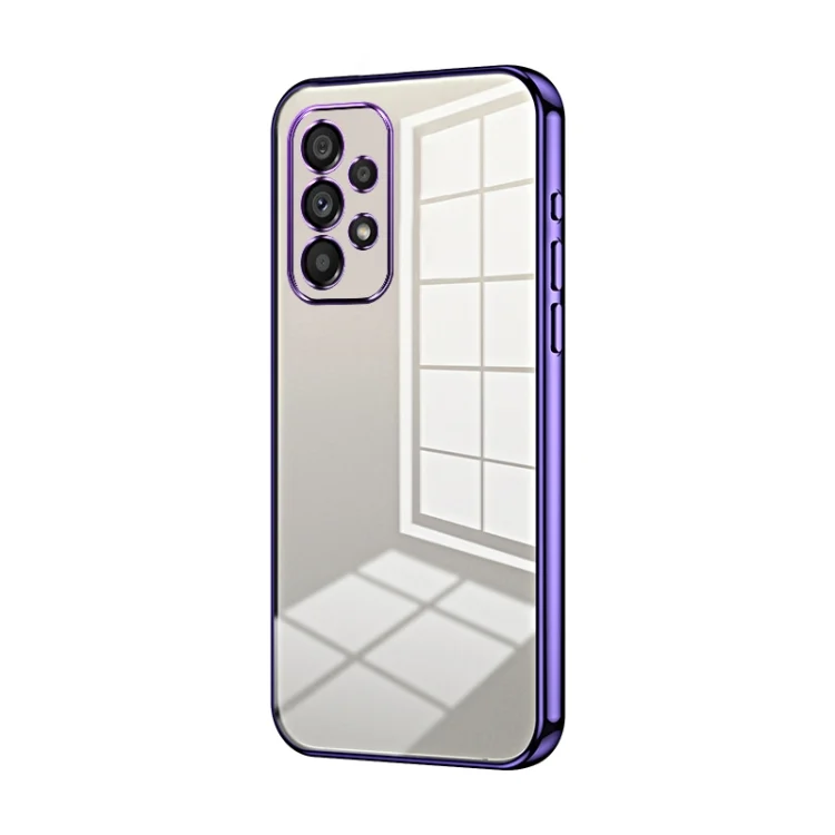 Transparent Plating Fine Hole Phone Case, For Samsung Galaxy A53 5G, For Samsung Galaxy A33 5G