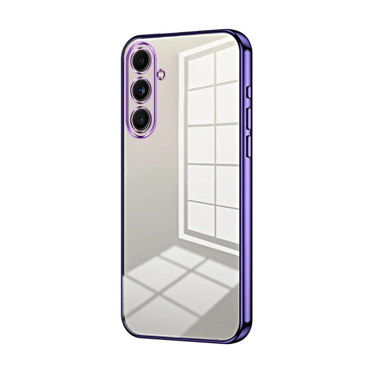 Transparent Plating Fine Hole Phone Case, For Samsung Galaxy C55, For Samsung Galaxy S24 Ultra 5G