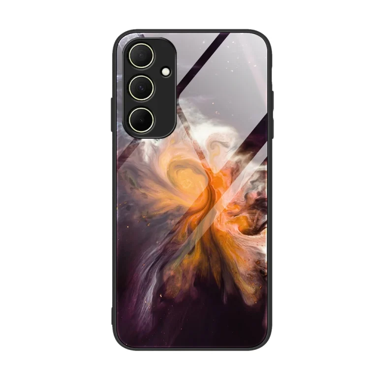 Marble Pattern Glass Protective Phone Case, For Samsung Galaxy A55 5G, For Samsung Galaxy A35 5G