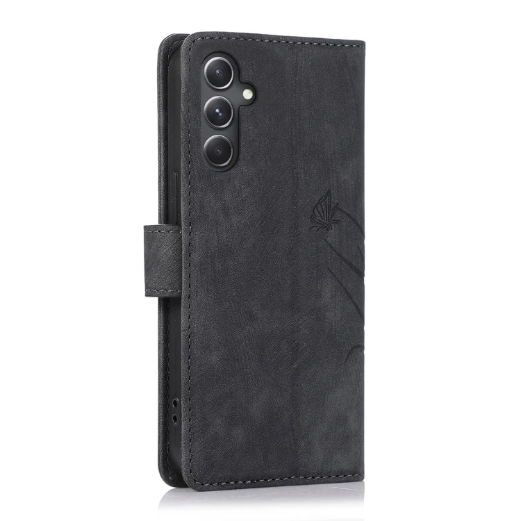 EDA006138133A_2.webp Orchid Butterfly Embossed Leather Phone Case, For Samsung Galaxy A15 4G, For Samsung Galaxy A05 4G, For Samsung Galaxy A05s 4G - Image 3