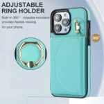 YM007 Ring Holder Card Bag Skin Feel Phone Case, For iPhone 11 Pro, For iPhone X / XS, For iPhone XR - Image 2
