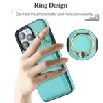YM007 Ring Holder Card Bag Skin Feel Phone Case, For iPhone 11 Pro, For iPhone X / XS, For iPhone XR - Image 3